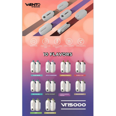 Заказать Viento VIENTO VT 15000 ORIGINAL (Aloe grape) – оптовая цена для каждого клиента