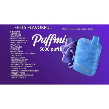 Заказать Puffmi PUFFMI REALMATE 5000 ORIGINAL (CITRUS GIN AND TONIC) – оптовая цена для каждого клиента